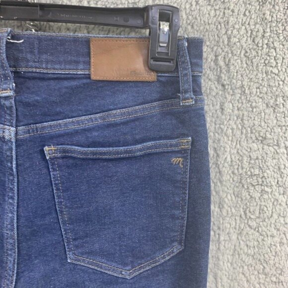 Madewell Dark Wash Jeans Womens Pants Mid Rise Skinny Size 26 x 27 Orland MA938 - Picture 12 of 16